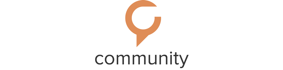 Orange icon that says 'Community'