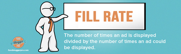Fill Rate - The number of times an ad is displayed divided by the number of times an ad could be displayed.