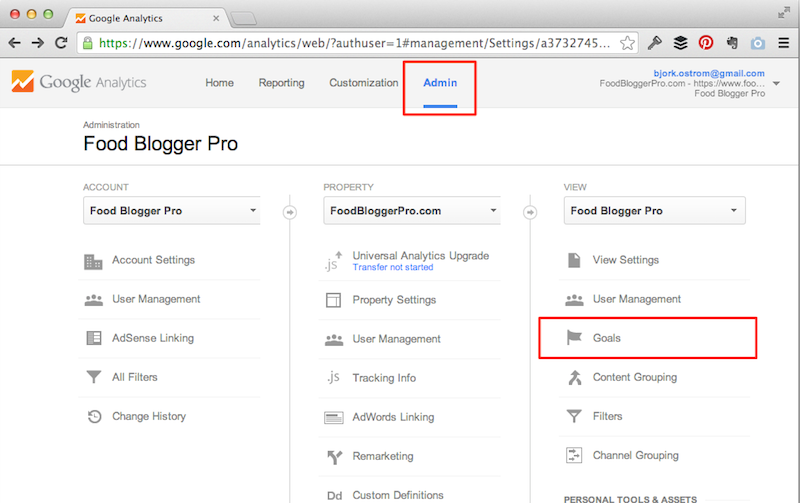 Google Analytics Admin > Goals”></p>
<h2>2. Click “New Goals.”</h2>
<p><img loading=