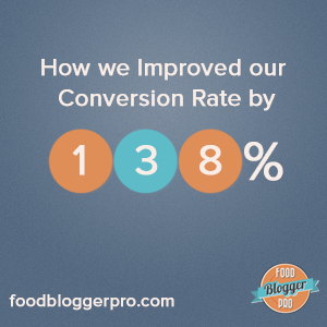 How we improved our landing page conversion rate by 138% | foodbloggerpro.com