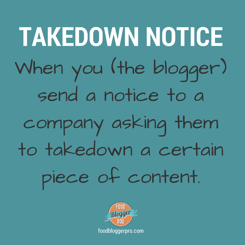 What is a takedown notice?