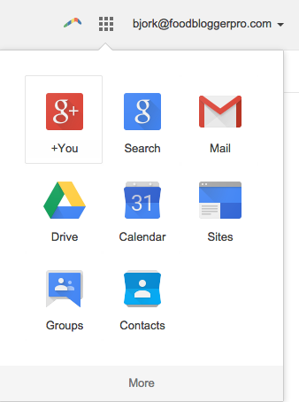 Screenshot of Google Apps