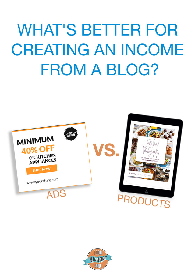White graphic that reads 'What's better for creating an income from a blog?'
