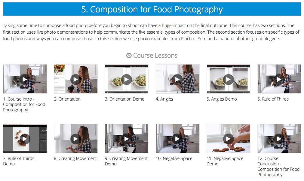 Composition for Food Photography course on Food Blogger Pro