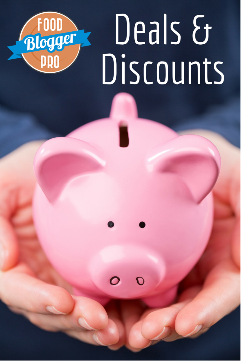 Image of a piggy bank that reads 'Food Blogger Pro - Deals & Discounts'