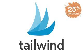 Tailwind icon that reads '25% Discount'