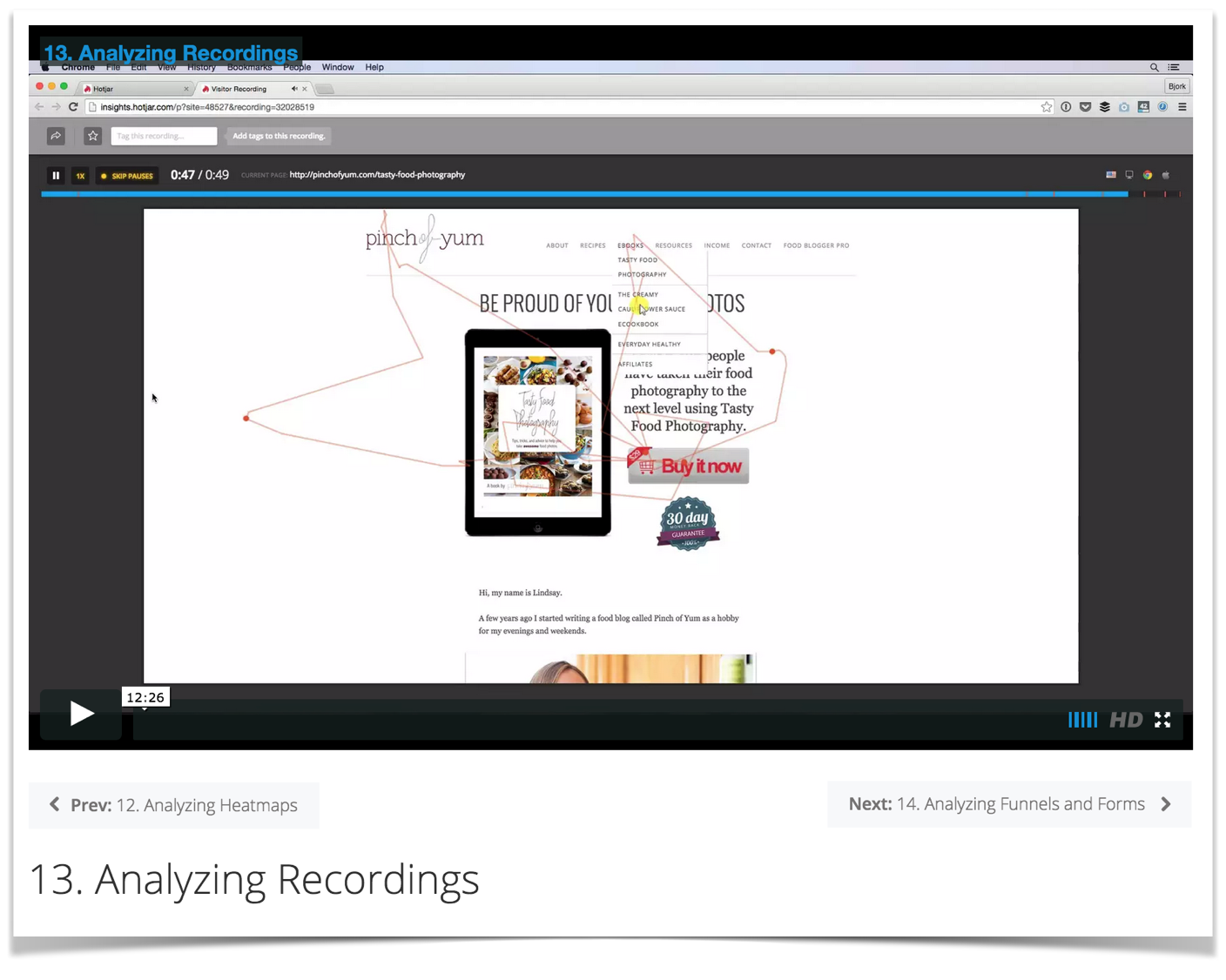 Food Blogger Pro Analyzing Recordings