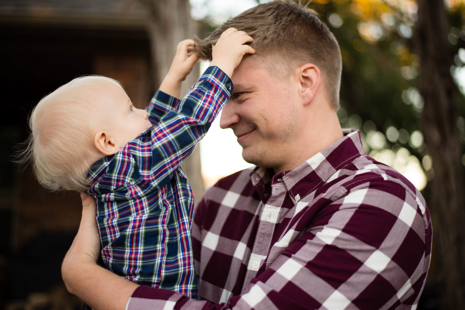 Photo of Dustin Baier with son Hunter