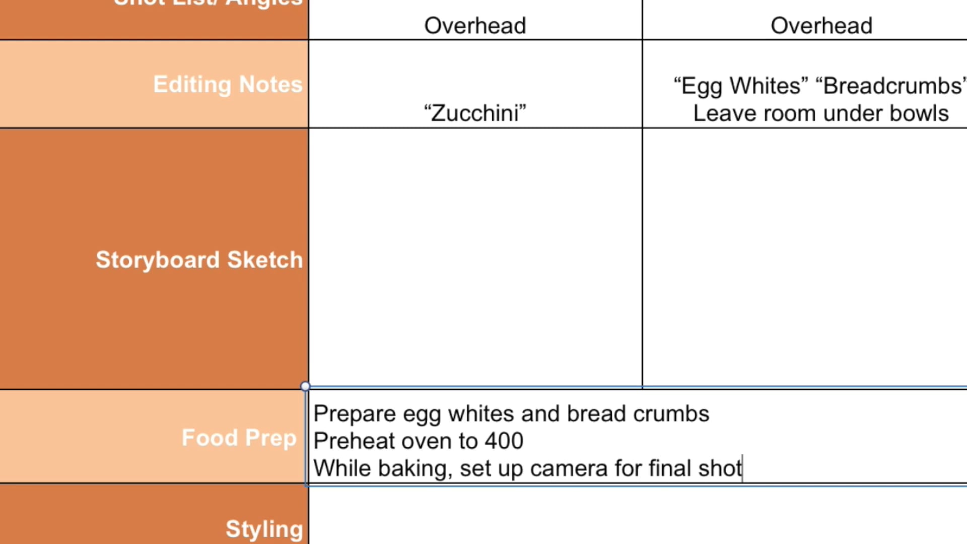 Screenshot of the Pre-Production Planning form in action