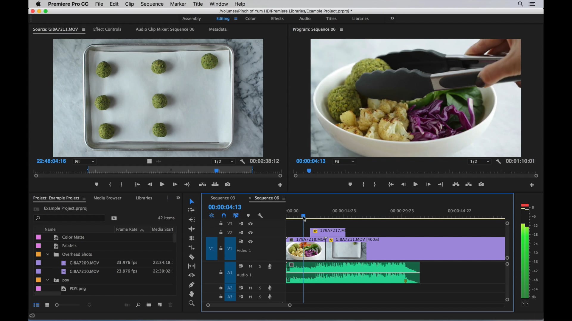 Screenshot of a video being edited in Adobe Premiere Pro