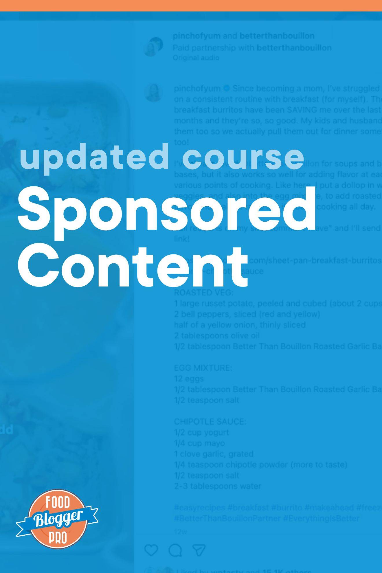 Image with blue overlay that says "updated course Sponsored Content"