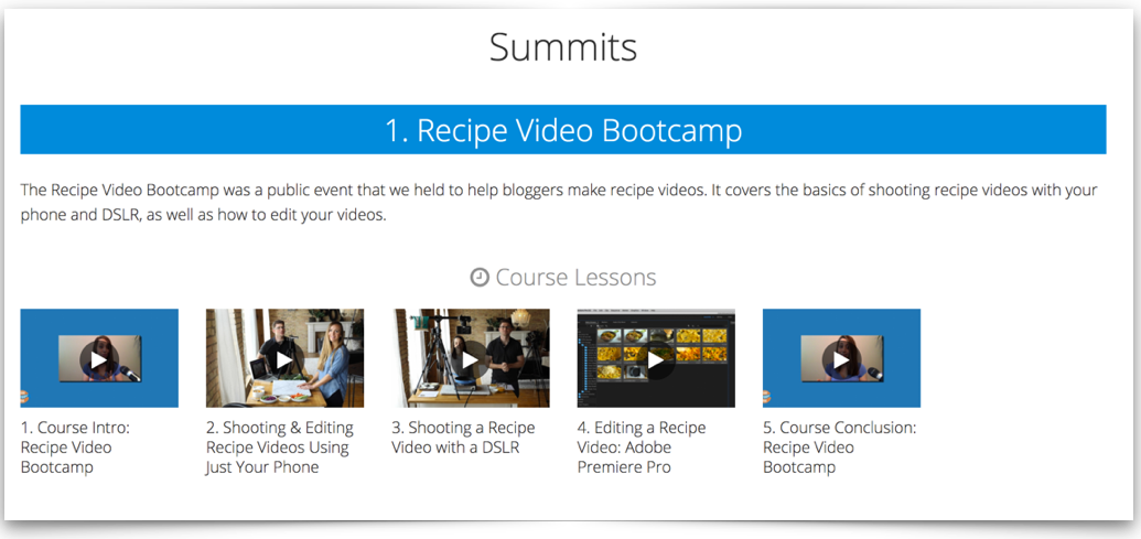Food Blogger Pro Recipe Video Bootcamp course