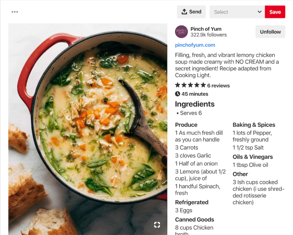 Food Blogger Pro Pinch of Yum Recipe Schema on Pinterest