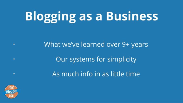 blue slide with Blogging as a Business written on it