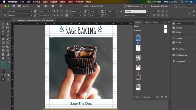 Creating a table of contents for an eBook as part of Food Blogger Pro's course on Designing Your eBook