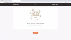 Screenshot of WordPress set up on SiteGround account dashboard
