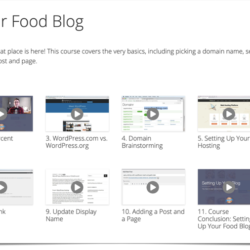 the Setting Up Your Food Blog course videos on Food Blogger Pro