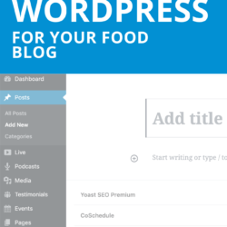 A screenshot of the Add a Post page on WordPress with the title of this article, 'Why You Should Choose WordPress for Your Food Blog'