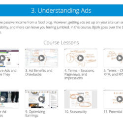 the lesson videos in Food Blogger Pro's new Understanding Ads course