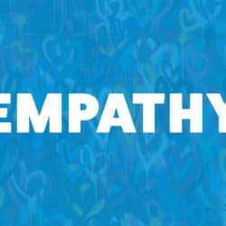 An image of graffiti hearts and the title of the 251st episode on the Food Blogger Pro Podcast, 'Empathy.'
