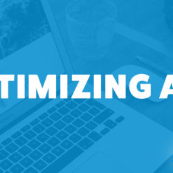 An image of a laptop and the title of the 275th episode on the Food Blogger Pro Podcast, 'Optimizing Ads.'