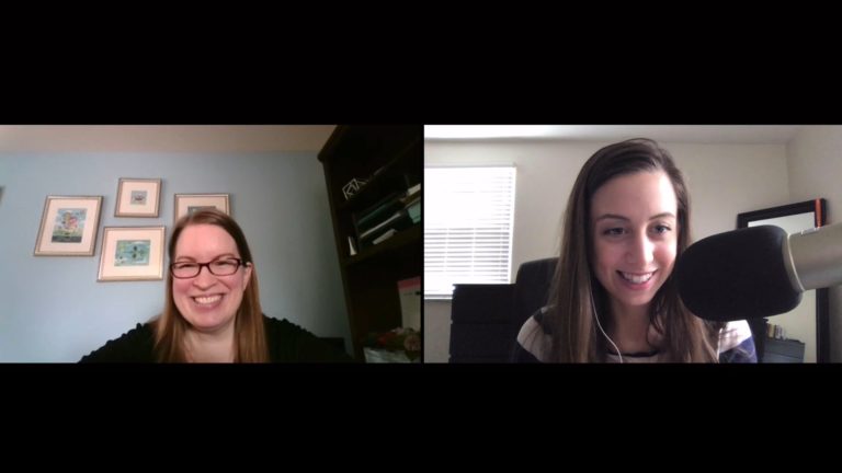 Danielle Liss and Alexa Peduzzi talking on a Zoom call