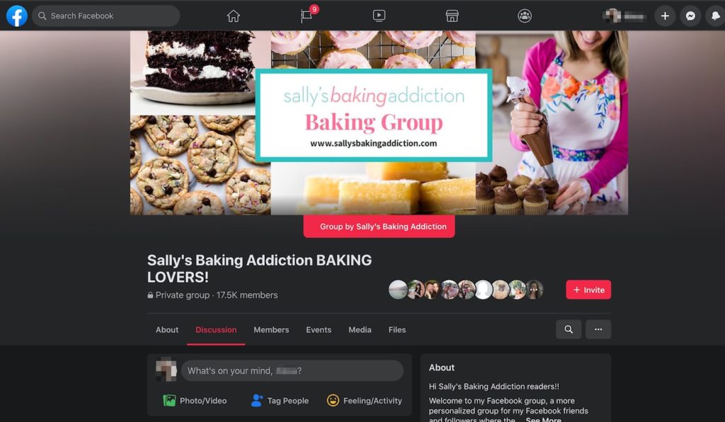 Sally's Baking Addiction's BAKING LOVERS Facebook Group