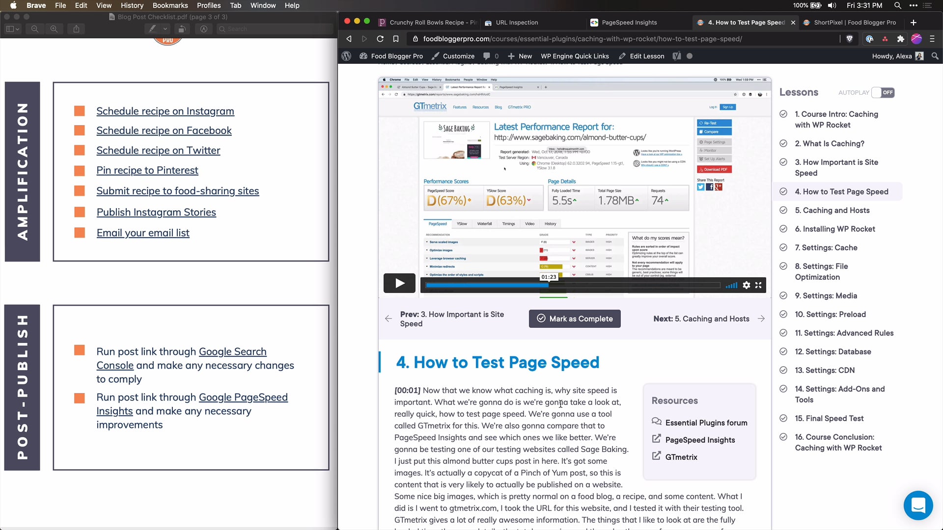 Publishing a Blog Post - Food Blogger Pro