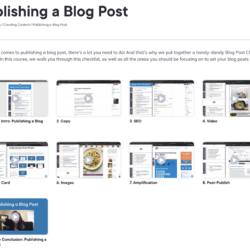 Screenshot of Publishing a Blog Post course on Food Blogger Pro