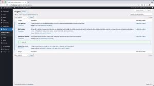 Screenshot of the WordPress plugins page with different updates needed