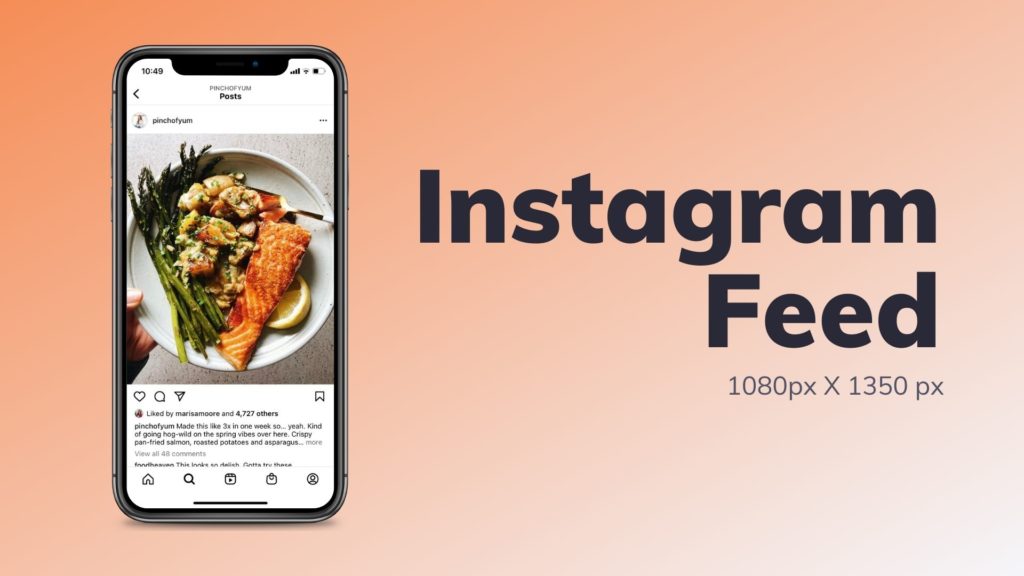 Screenshot of video on an iPhone that reads 'Instagram Feed, 1080 X 1350 px'