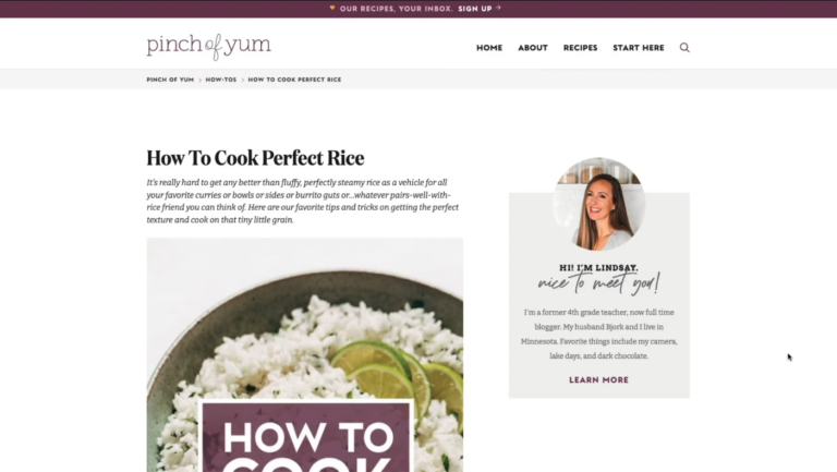 How to Cook Perfect Rice post on Pinch of Yum