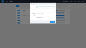 the Add Project window on Clariti