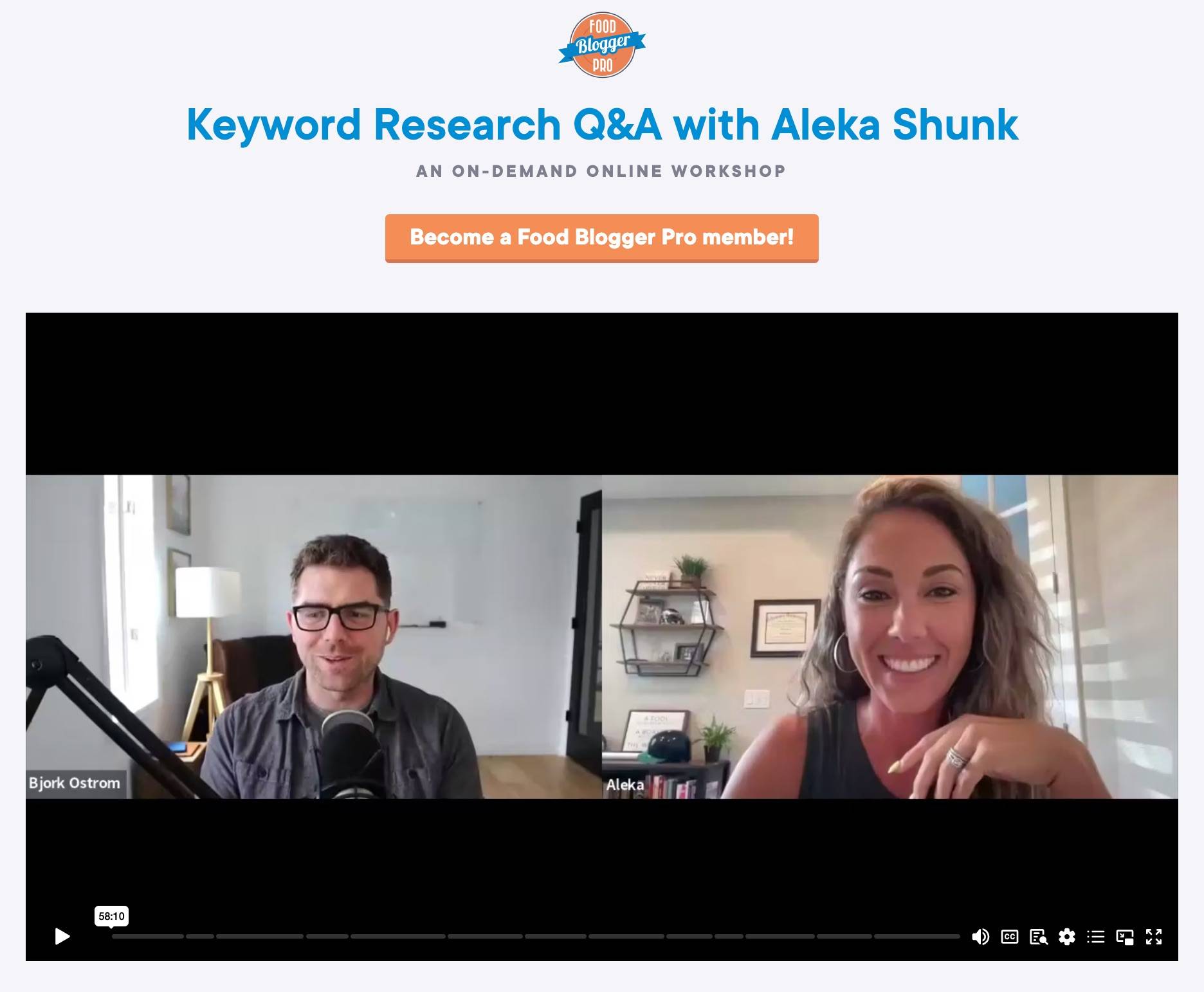 the watch page for our Keyword Research Q&A webinar