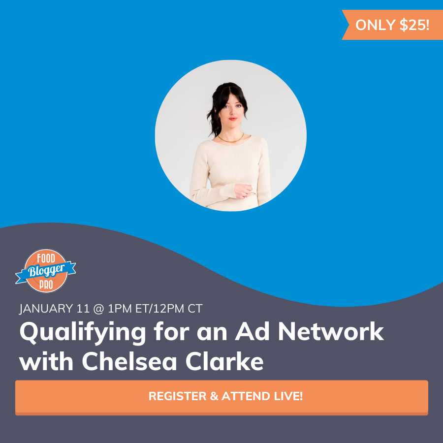 a promo image for our Qualifying for an Ad Network Q&A with Chelsea Clarke