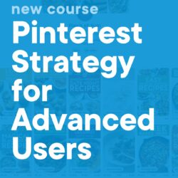Google document with a blue overlay and the title of this blog post 'Pinterest Strategy for Advanced Users'