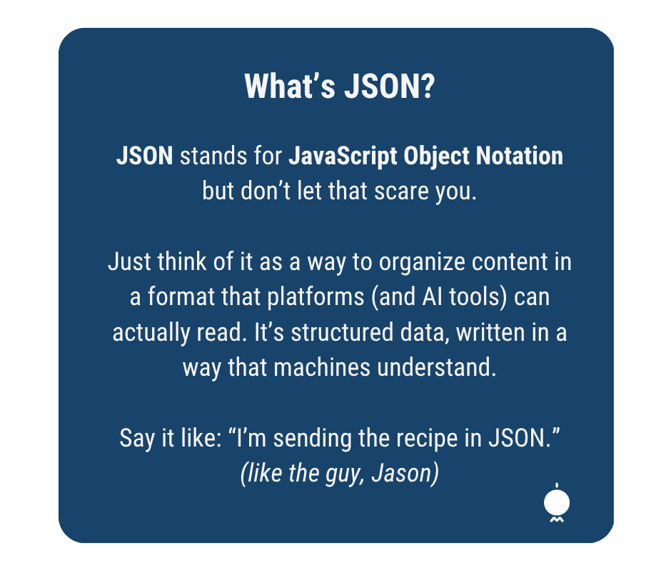 A definition of JSON.
